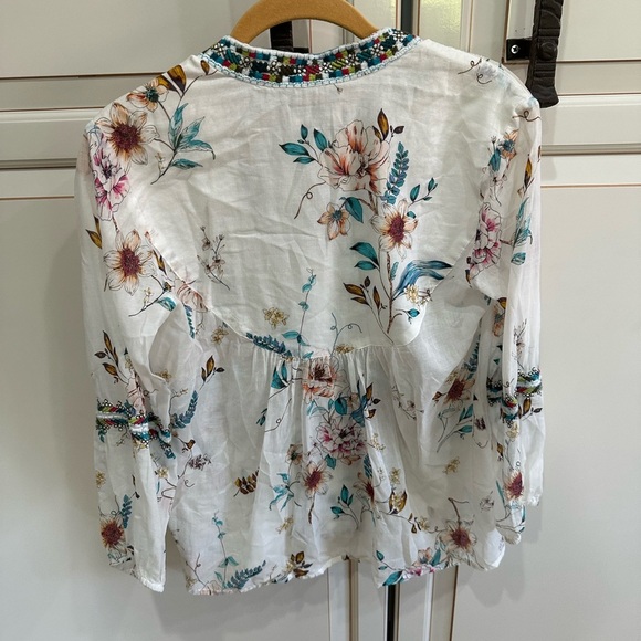 Johnny Was Effortless Paris Blouse (T1) - Picture 9 of 10